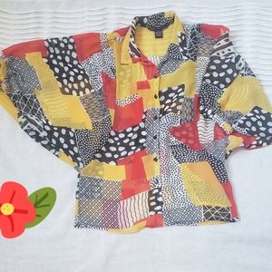 Antilia Femme Multi-colored button down blouse